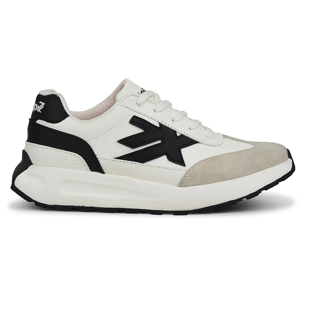 Torsional Stability Web Leap7x White Sports Lacing Running Shoes For Women NIXY-1E By Liberty