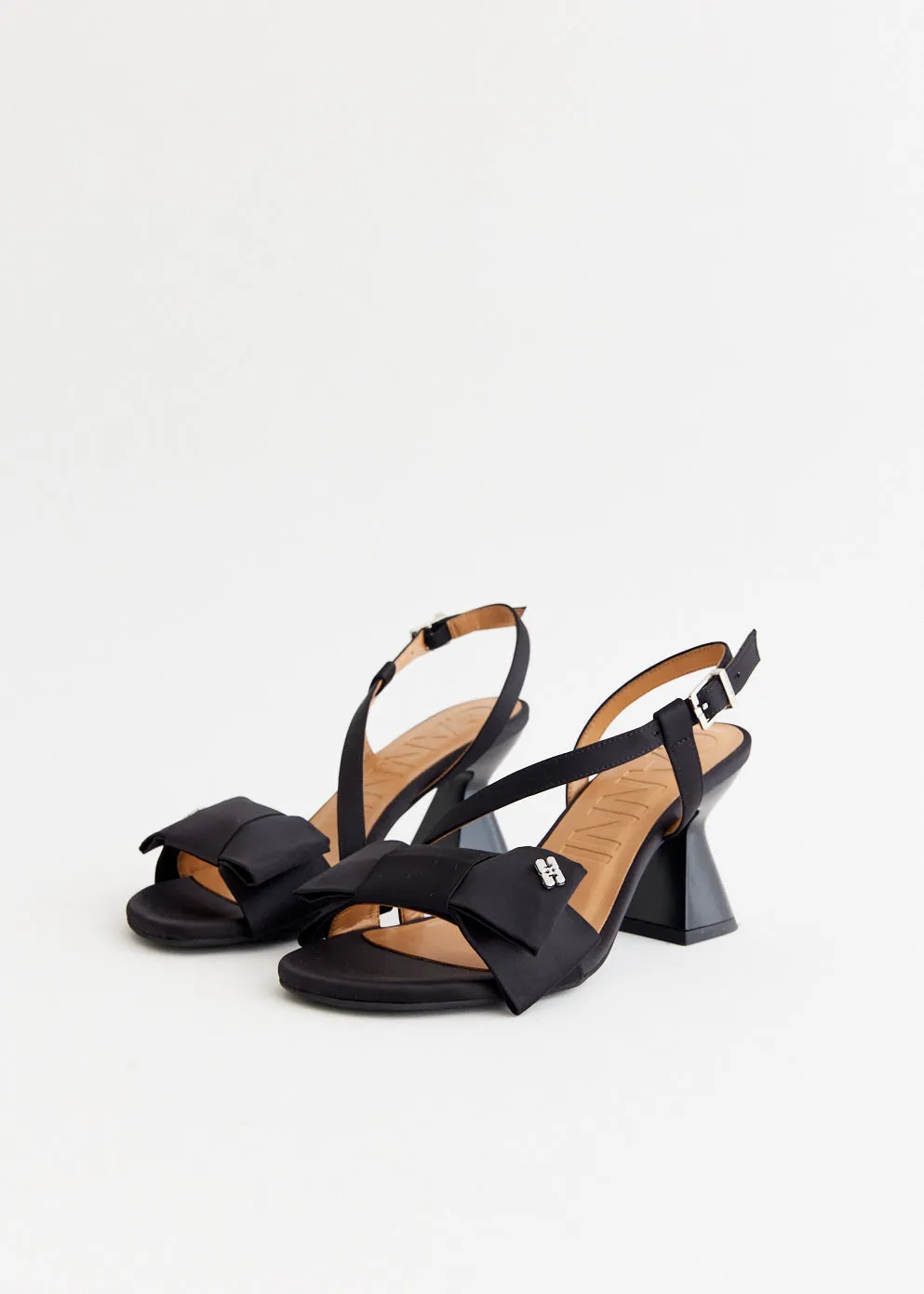 Abrasion Resistant Fabric Cool Design Big Bow High Heel Sandals