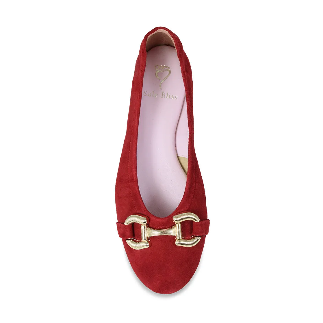 Elasticized Ankle Support Lydia: Cherry Red Suede