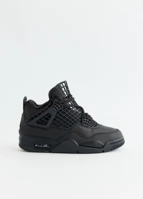 Women's Air Jordan 4 Net 'Black' Sneakers Off Duty Fast Lifestyle