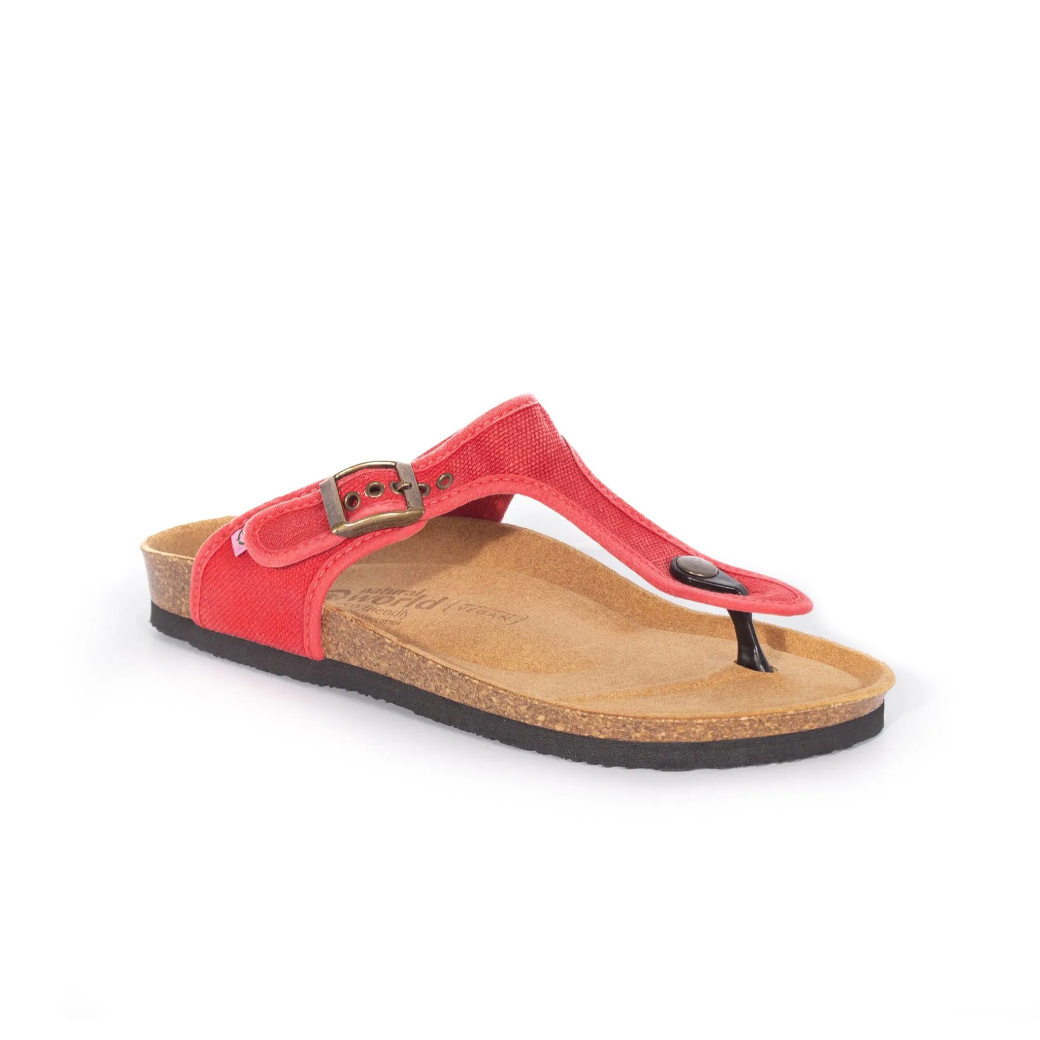 NOUMEA Red Padding Around Ankle Flexible Vacation Shoes