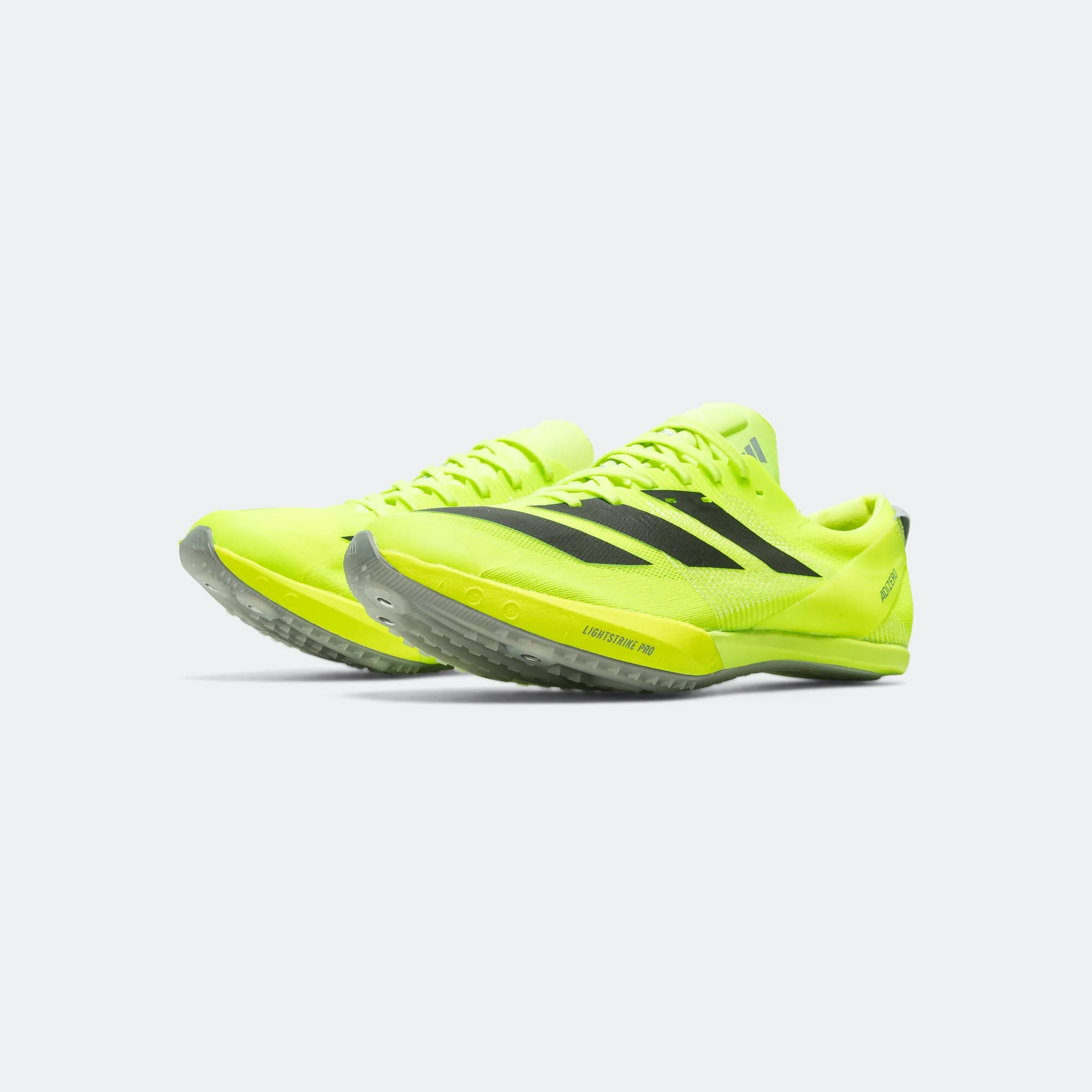 Unisex Adizero Finesse - Lucid Lemon/Core Black-Halo Silver suede upper Soft Layers