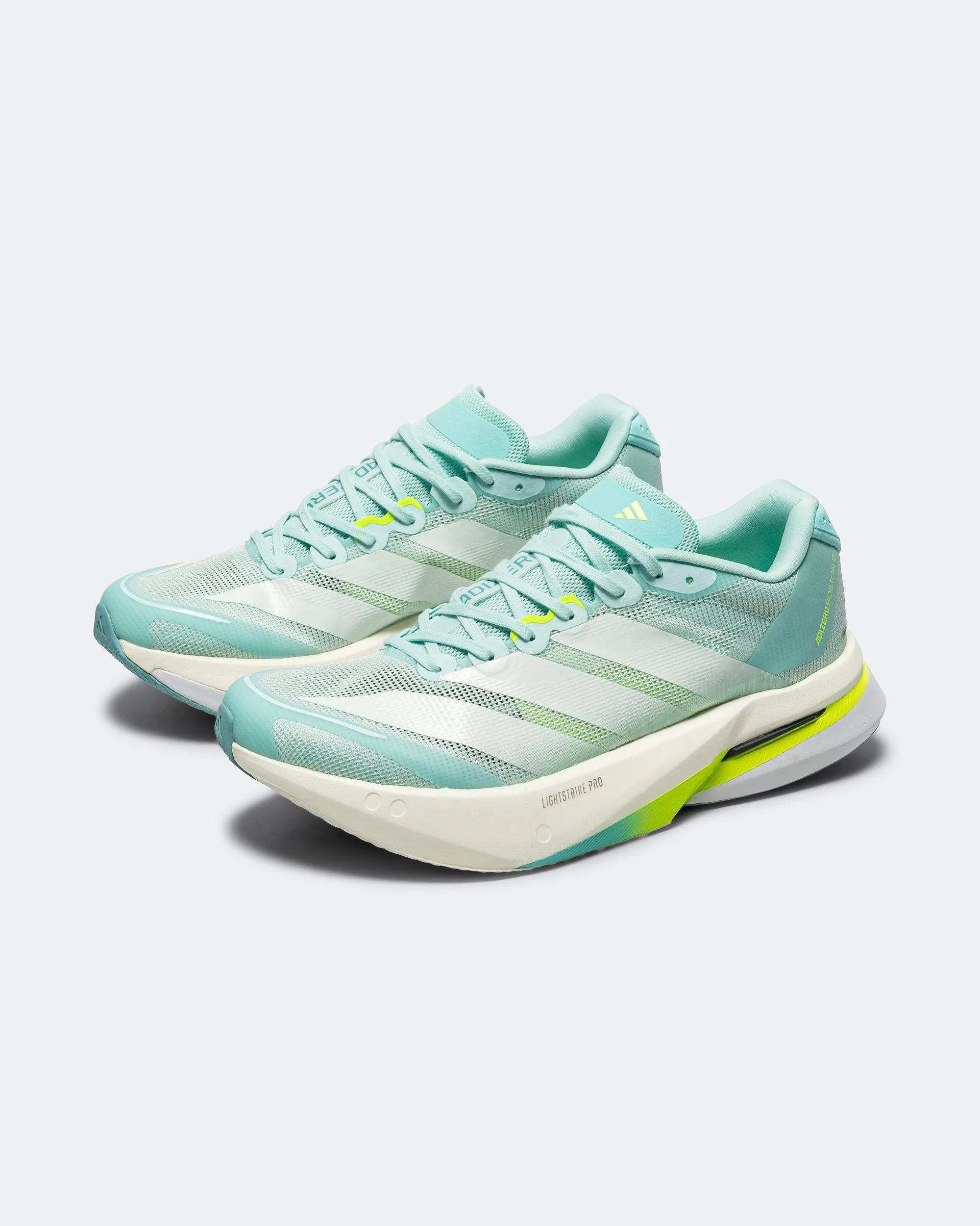 Womens Adizero Boston 13 - Semi Flash Aqua/Zero Metallic-Lucid Lemon Stair Run