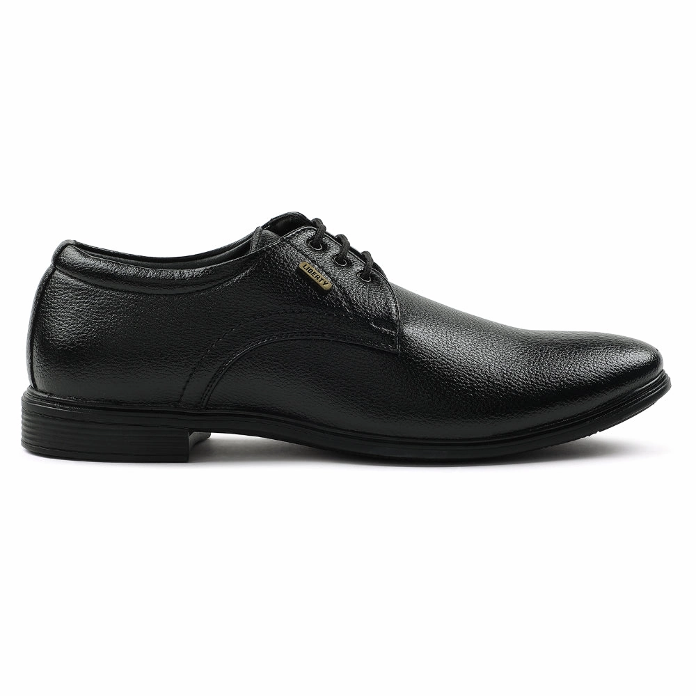 Party Ready Quiet Mood Fortune Black Formal Lacing Derby Shoes For Men HOL-130E By Liberty