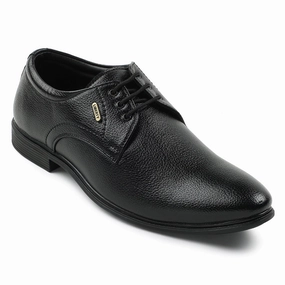 Elegant Workday Fit Office Match Fortune Black Formal Lacing Derby Shoes For Men HOL-130E By Liberty