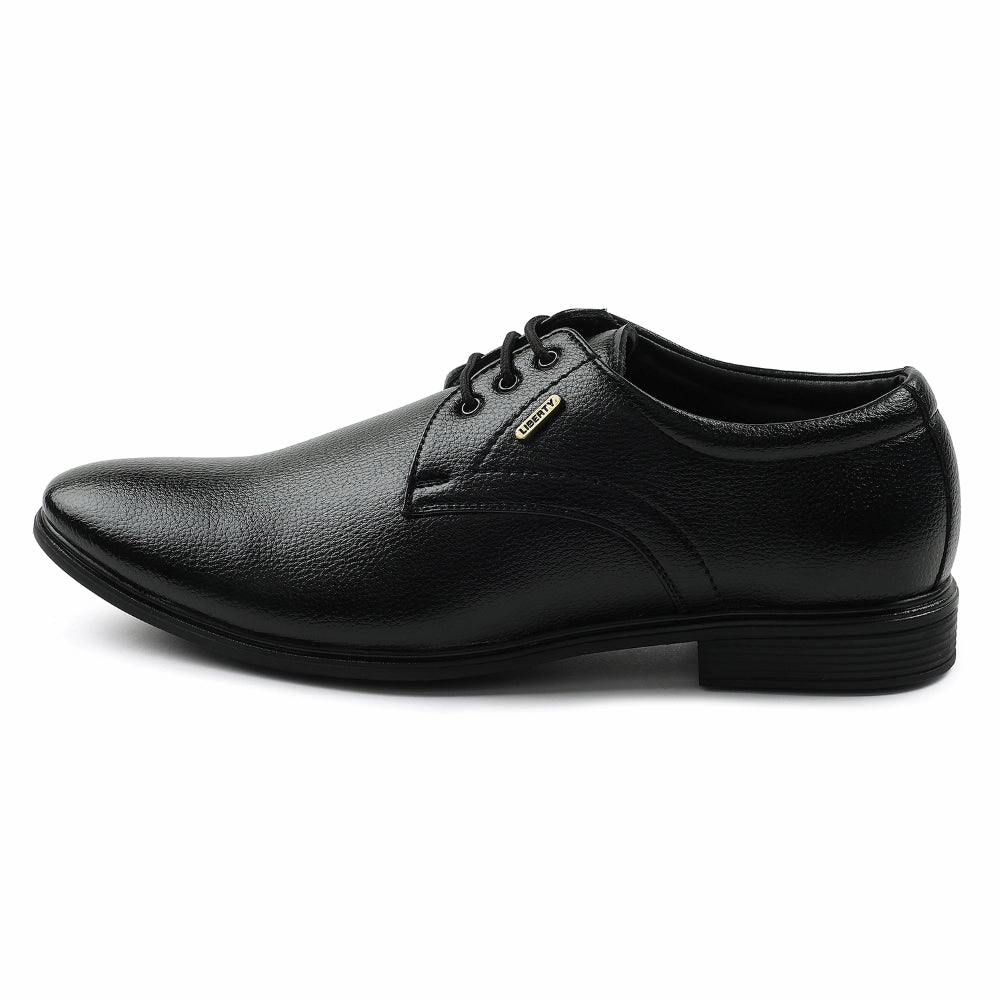 Fast Move Fortune Black Formal Lacing Derby Shoes For Men HOL-130E By Liberty