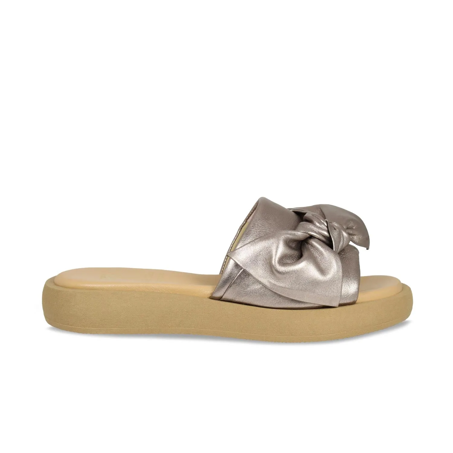 Bailey: Metallic Leather Comfort Ankle Sporty Detail