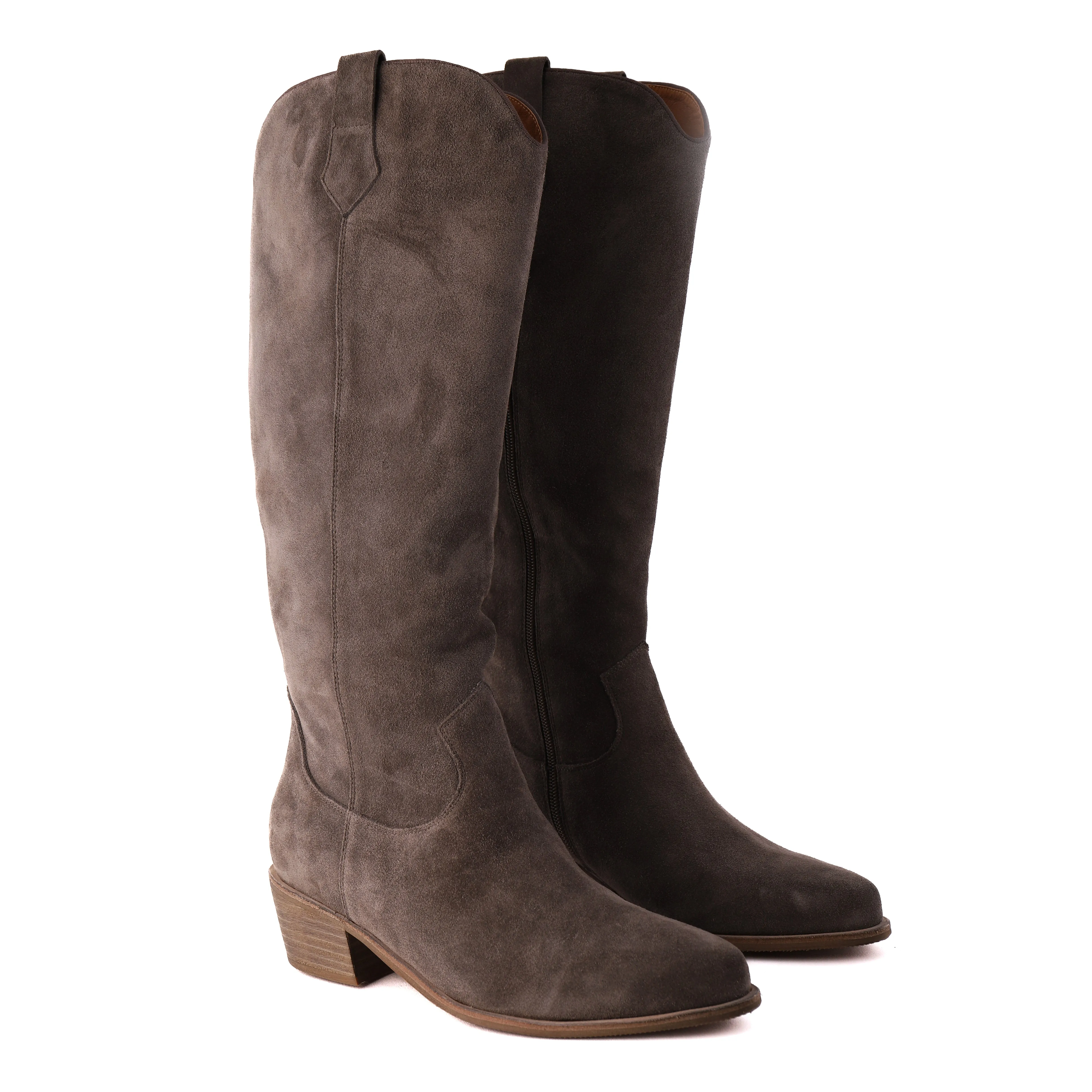 Sturdy Construction Slip On Style RIPLEY Dark Taupe Suede