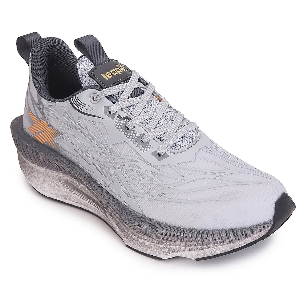 Interchangeable Leap7x Light Grey Sports Lacing Running Shoes For Men XLM-01 By Liberty