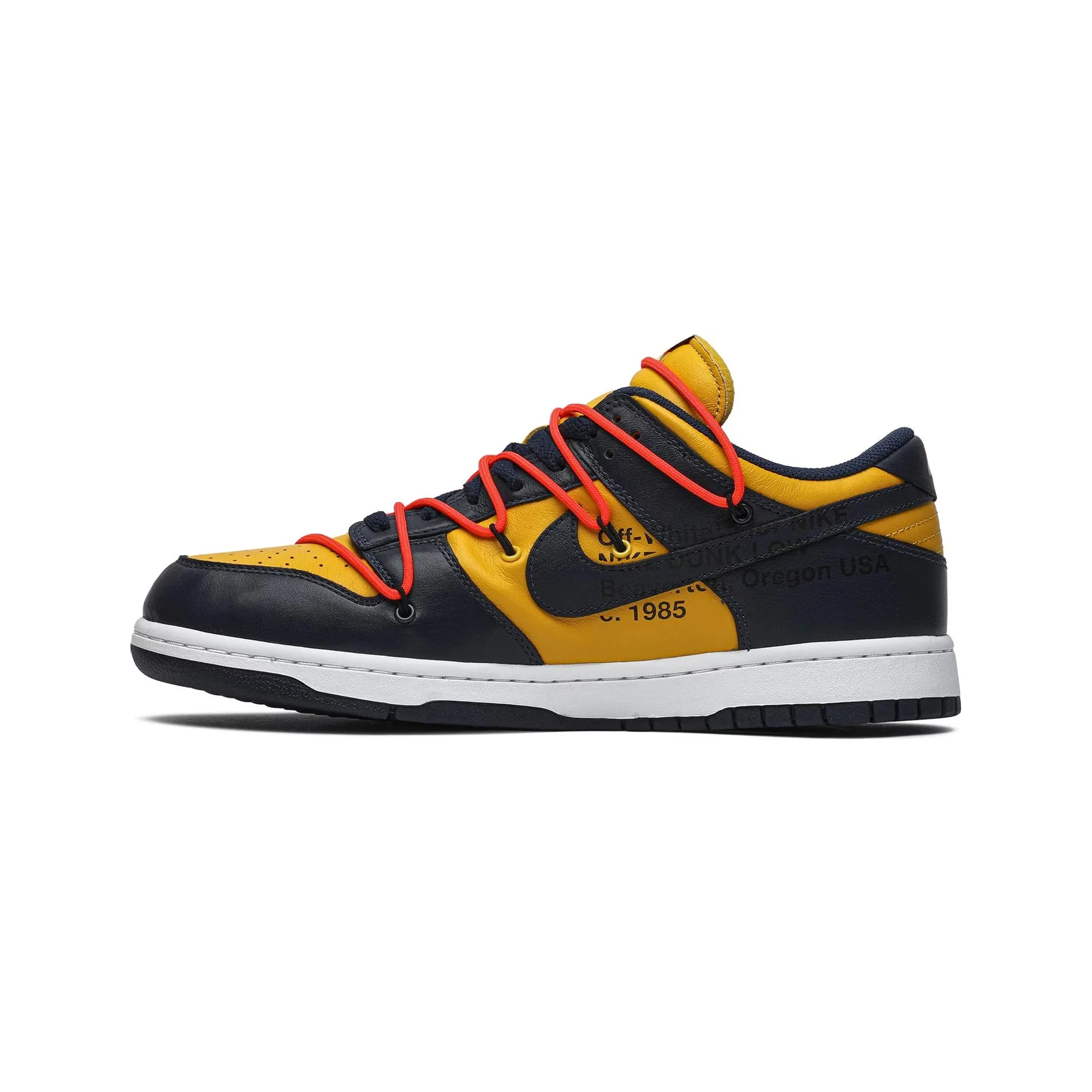 Dunk Low x Off-White - University Gold Midnight Navy (New) Foam Insert Casual Edge
