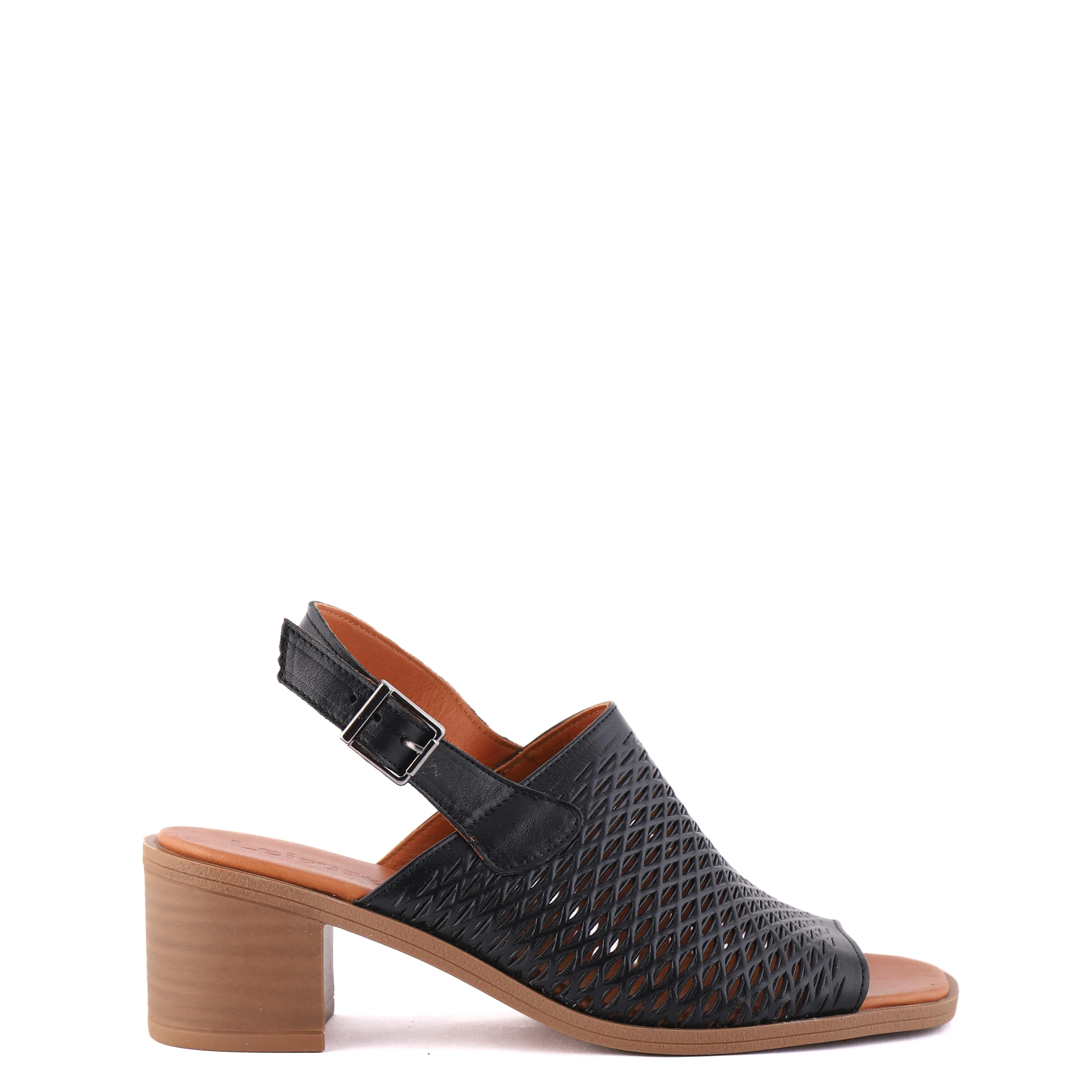 ROBERTA Black Leg Ease Padded Heel