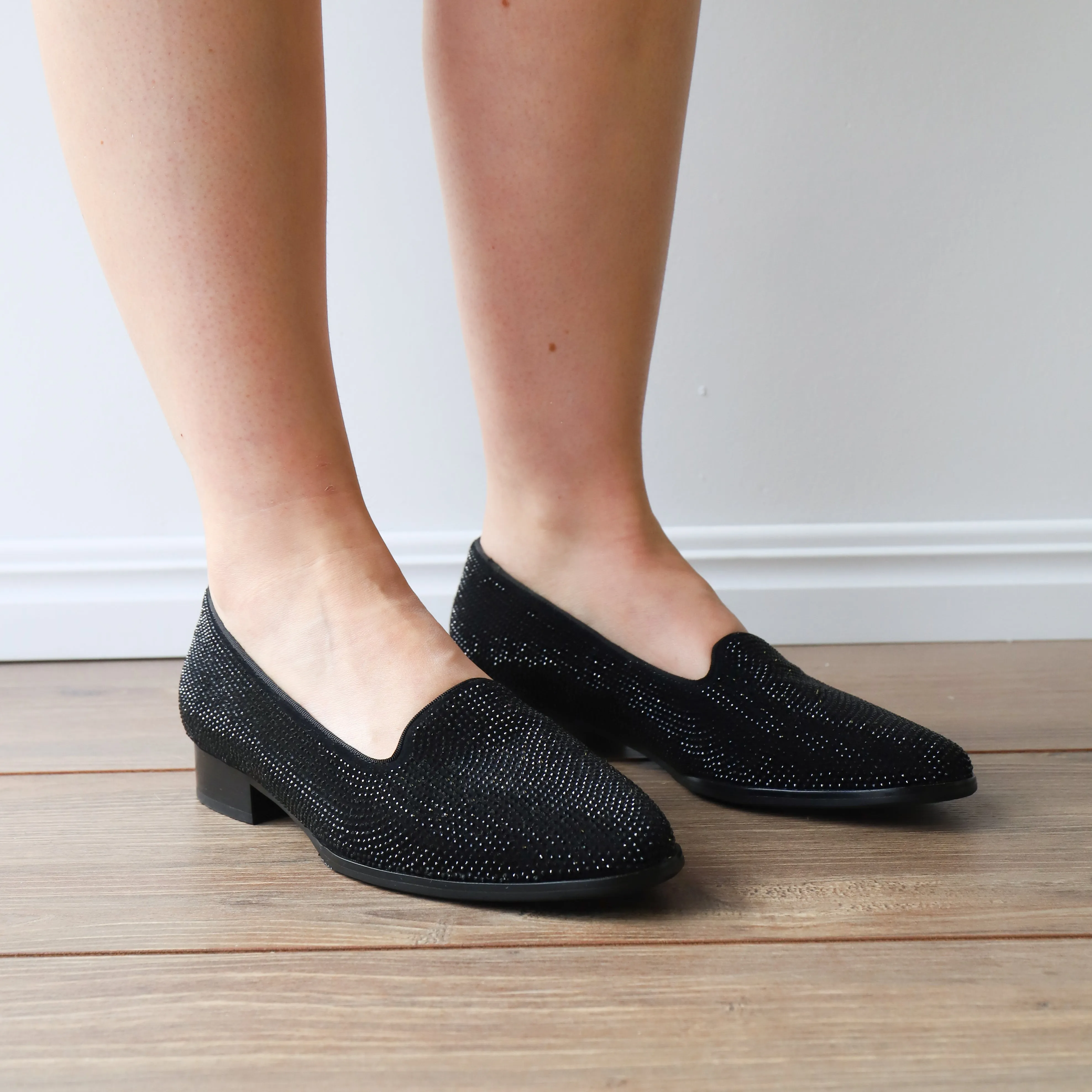 RODNEY Black Sparkle Long Standing Steady Grip