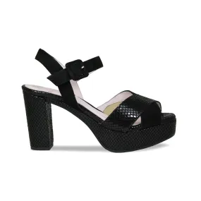 All Fit City Walking Ruby: Black Suede & Snake