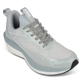 Leap7x Light Grey Sports Lacing Running Shoes For Men XLM-06 By Liberty nicely colored