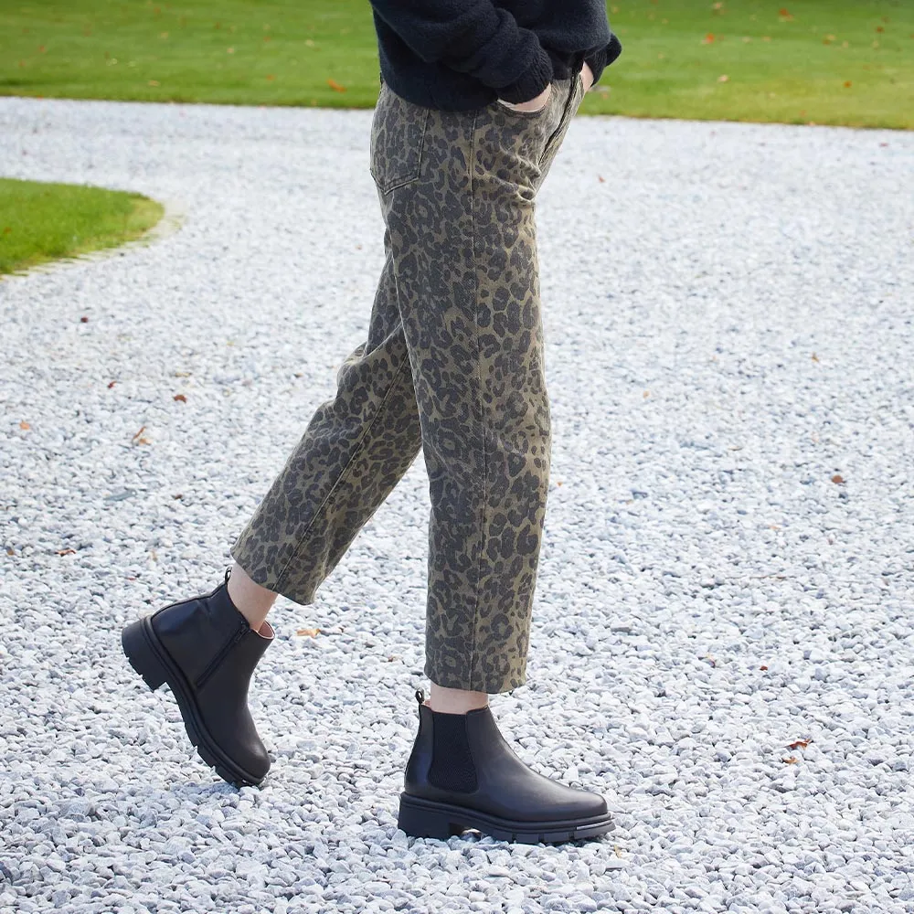 Runway: Black Leather Shady Hike