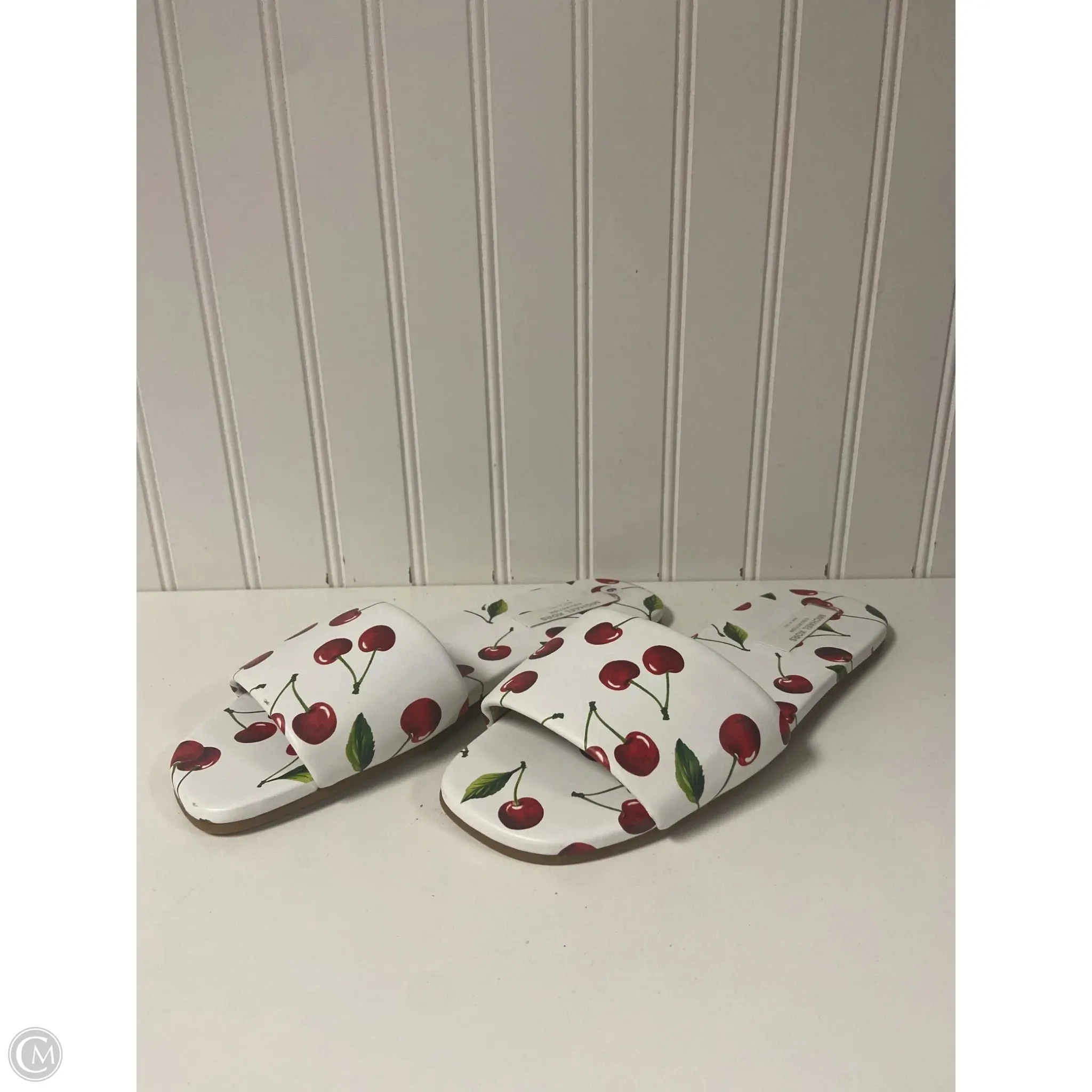 Tidy Fit Sandals Designer By Michael Kors In Red & White, Size: 9