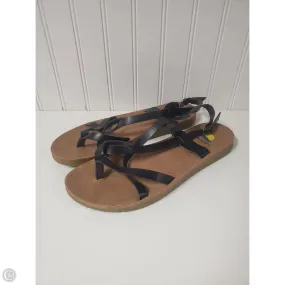 Traction Control Sandals Flats By Clothes Mentor In Black, Size: 11