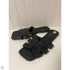 Sandals Flats By Clothes Mentor In Black, Size: 9.5 Work Shoes Work Break
