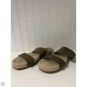 Cool Texture Sandals Flats By Haute Hippie In Cream & Green, Size: 9