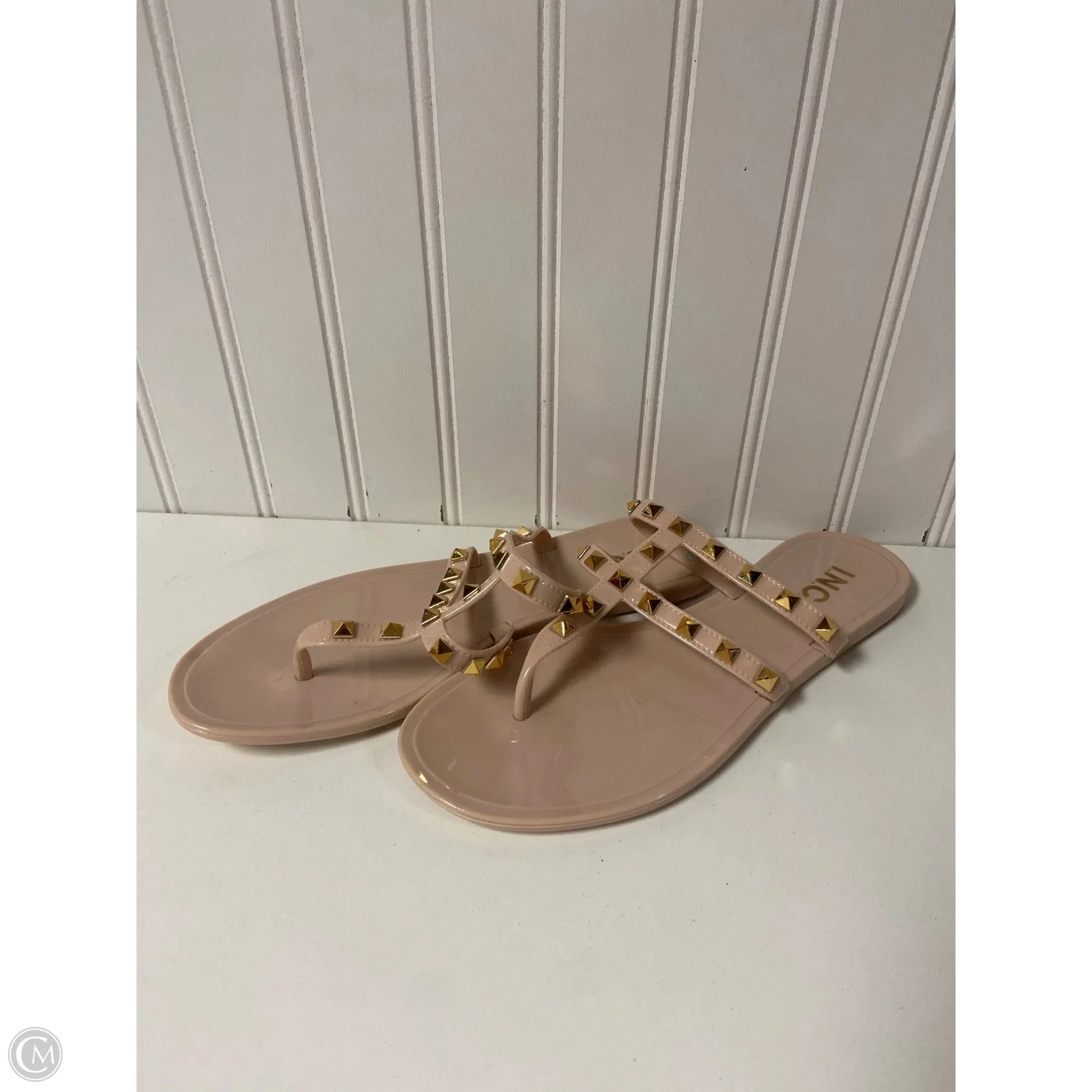 Goal Step Easy Wear Sandals Flats By Inc In Cream, Size: 8
