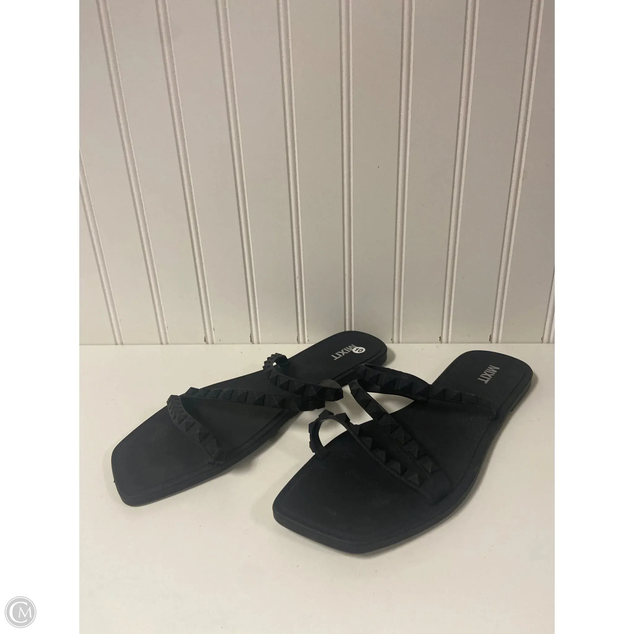 Sun Step Tread Comfort Sandals Flats By Mix It In Black, Size: 10