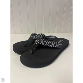 Sandals Flip Flops By Calvin Klein In Black, Size: 6 Smart Style