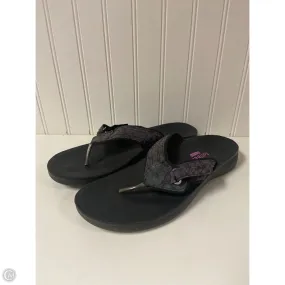 Sandals Flip Flops By Clothes Mentor In Black, Size: 11.5 Pump Style Steady Pace