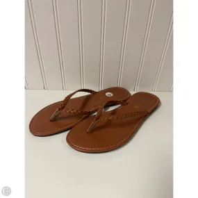 Sandals Flip Flops By Clothes Mentor In Tan, Size: 8.5 All Matching Abrasion Resistant Material