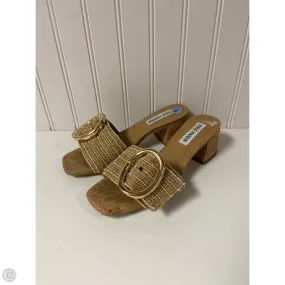 Fashion Daily Sandals Heels Block By Steve Madden In Tan, Size: 6
