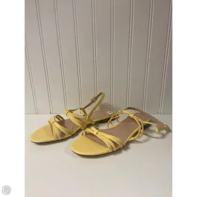 Sandals Heels Block By Talbots In Yellow, Size: 7 Subway Go