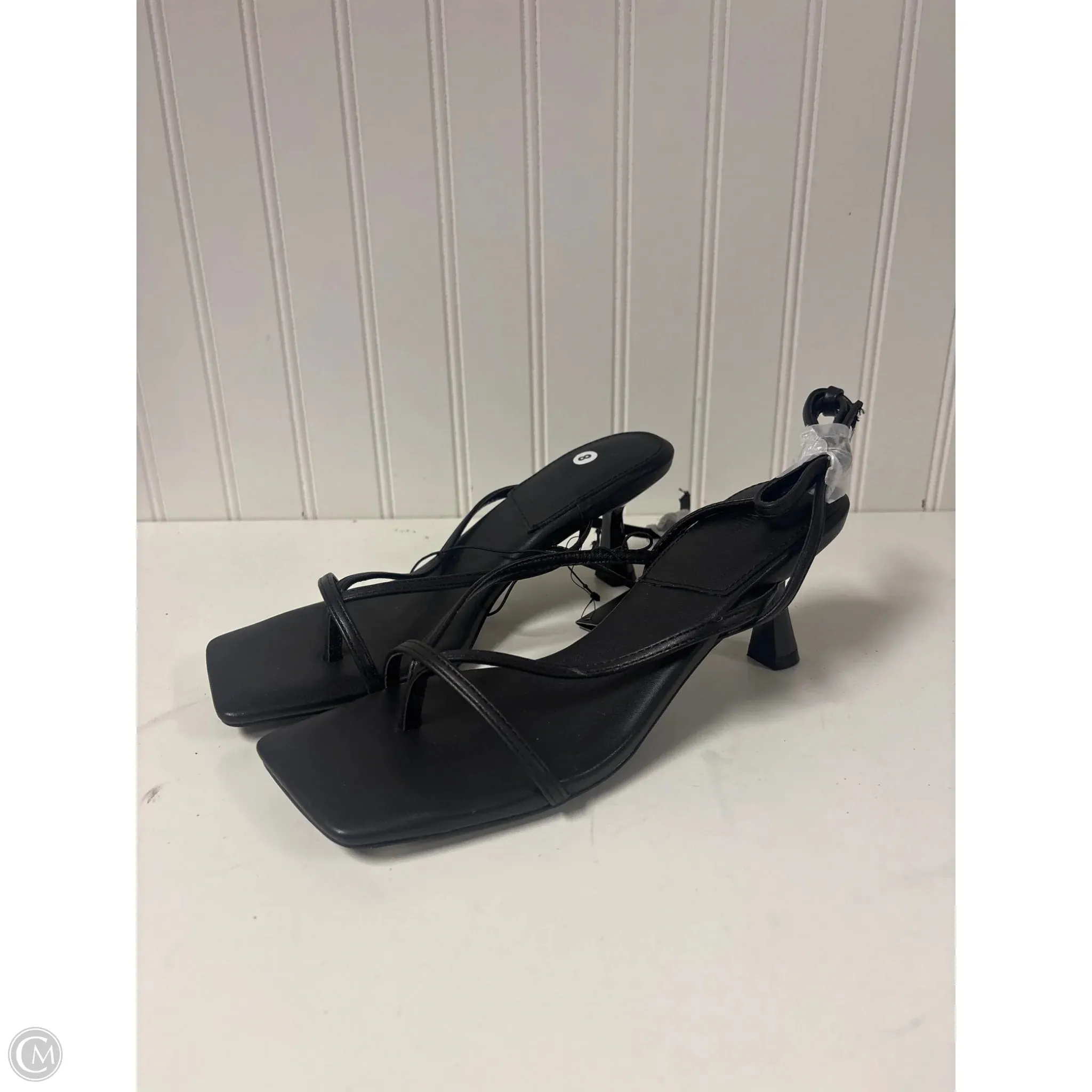 Sandals Heels Kitten By Forever 21 In Black, Size: 8 Flex Technology Unisex Look
