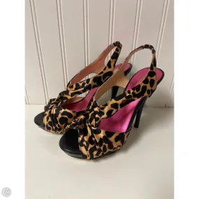 Sandals Heels Stiletto By Betsey Johnson In Animal Print, Size: 6 Petal Jog Chic Look