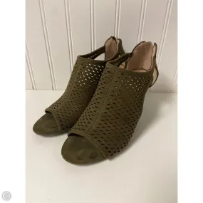 Sandals Heels Stiletto By Style And Company In Green, Size: 6 Plain Finish Adjustable Fit System