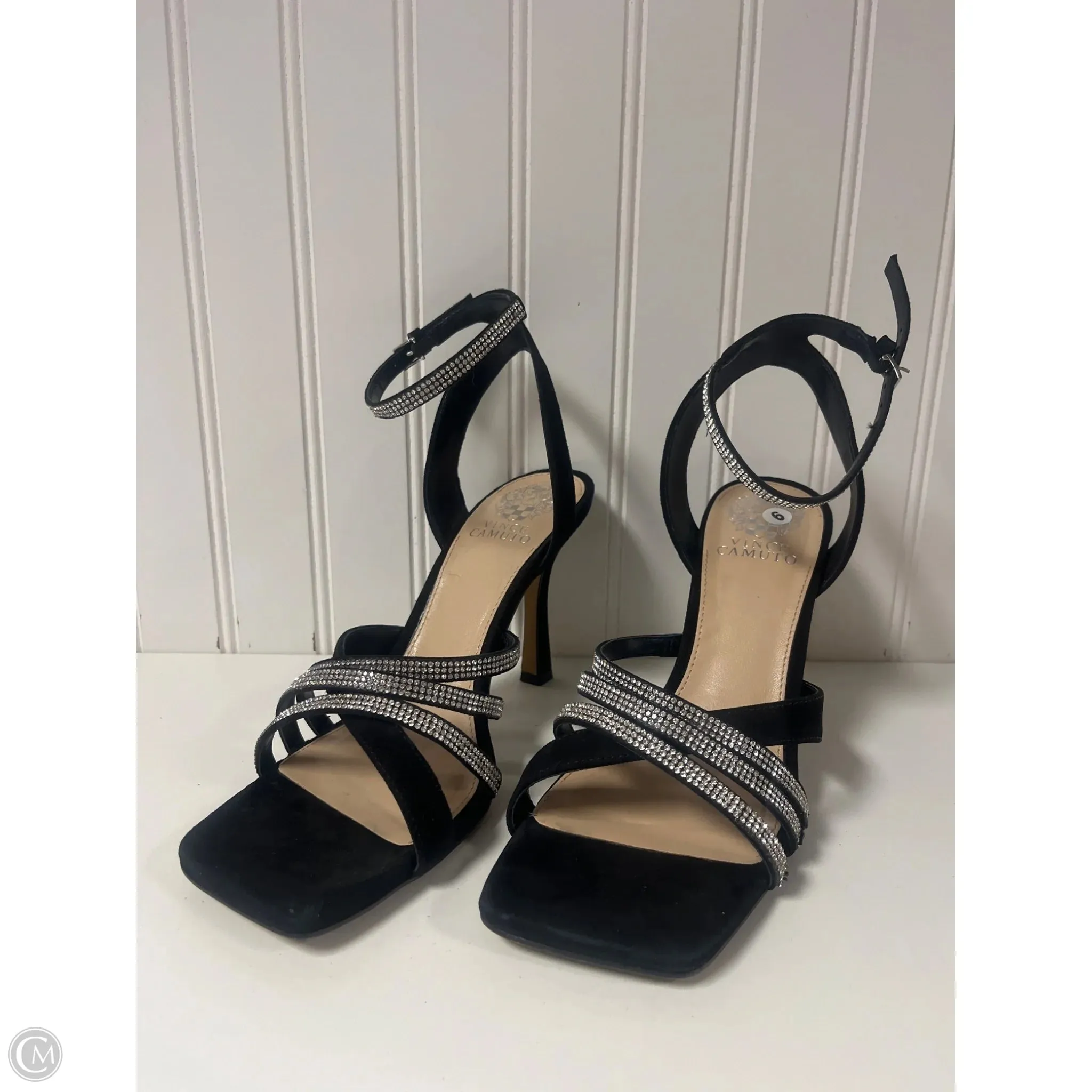 Sandals Heels Stiletto By Vince Camuto In Black, Size: 9 Ultra Flex Outsole Ventilation Ports