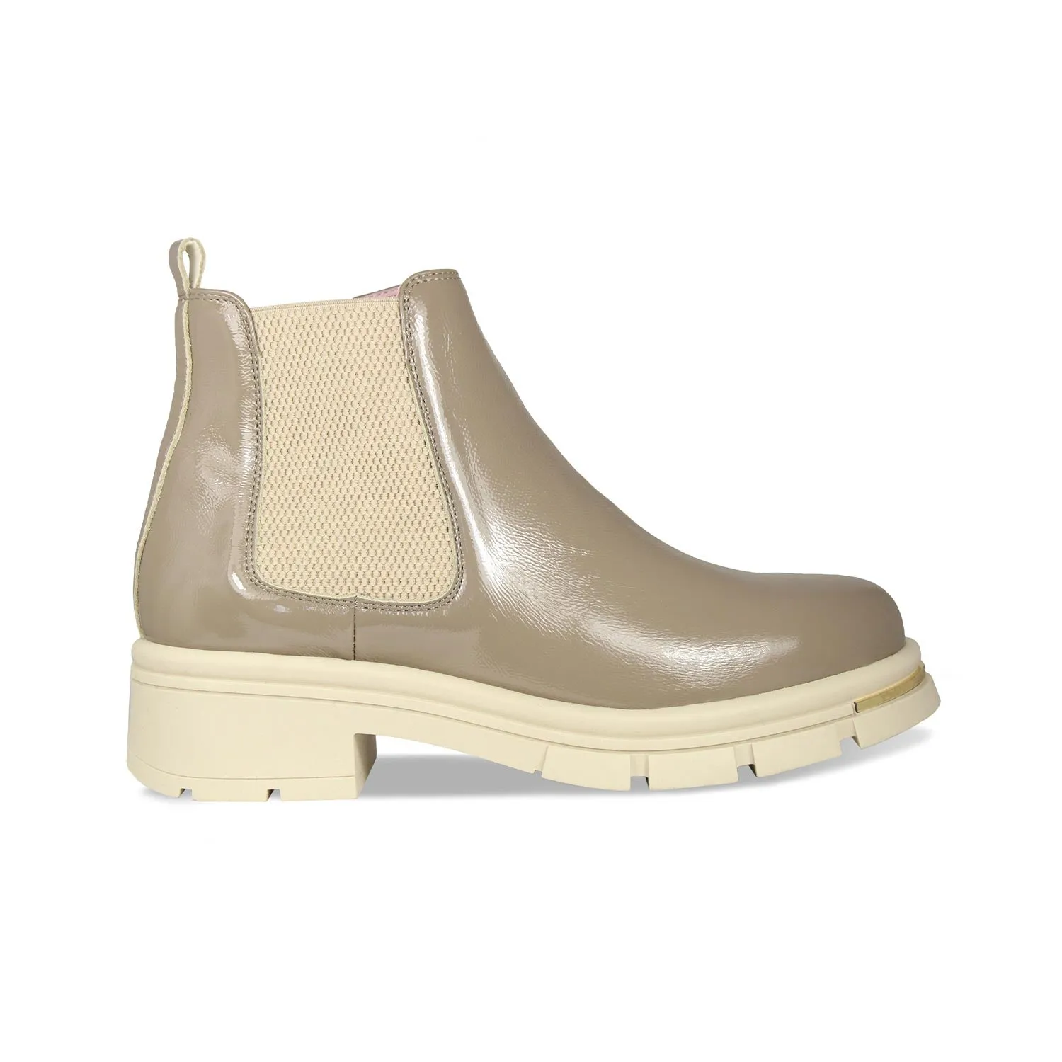 Runway: Taupe Patent Leather On Feet