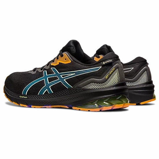 Secure Foot Lock Men's Asics GT-1000 11 GTX Black/Ink Teal rehabilitation running shoes road shoes