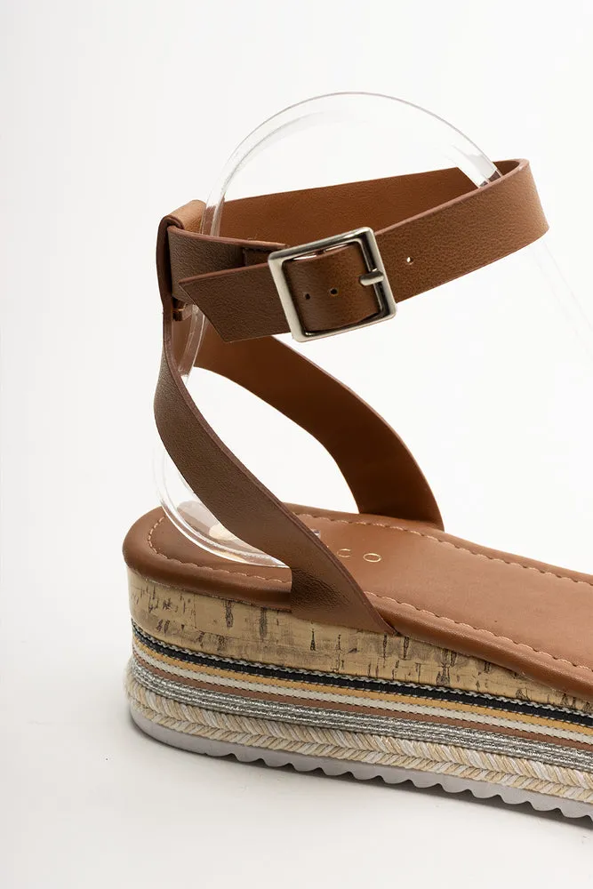 Unique Style Arch Lift Espadrille Wedge Sandals Natural