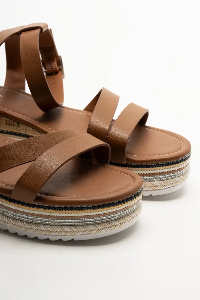 Espadrille Wedge Sandals Natural Club Spark