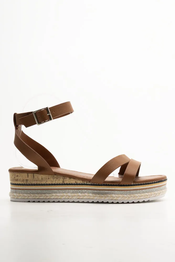 Music Show Lace Loop Espadrille Wedge Sandals Natural