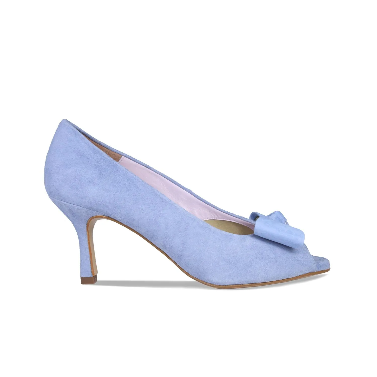 Shelby: Sky Blue Suede Motion Friendly Gym Street
