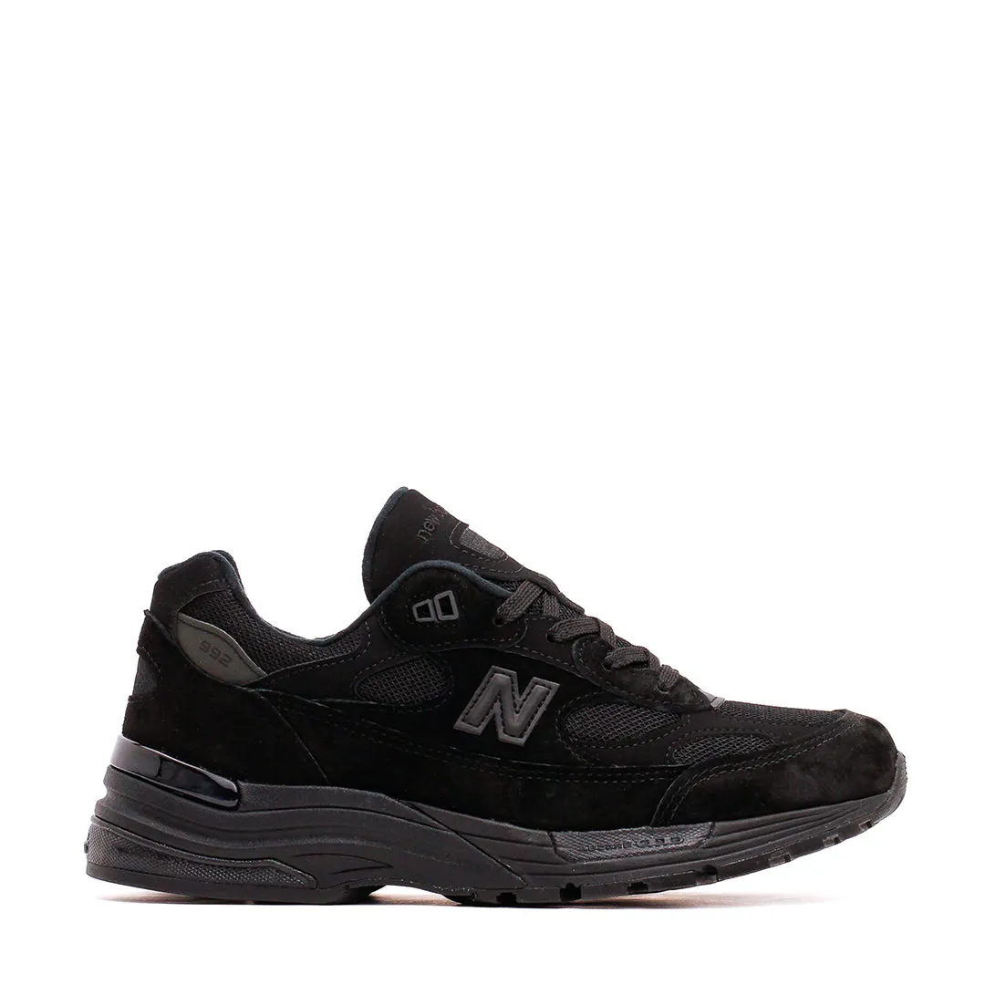 New Balance Unisex Made in USA 992 Triple Black U992TB removable - insole shoes