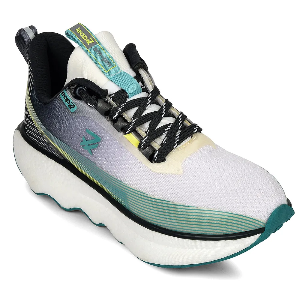 Leap7x Sea Green Sports Lacing Running Shoes For Men GHD-103 By Liberty moisture - wicking sock
