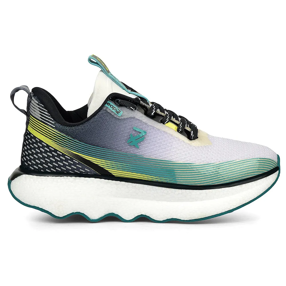 Cross country ability Durable Reinforcement Leap7x Sea Green Sports Lacing Running Shoes For Men GHD-103 By Liberty