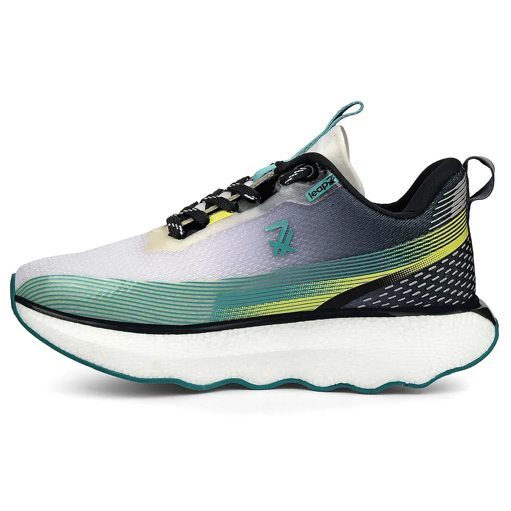 Leap7x Sea Green Sports Lacing Running Shoes For Men GHD-103 By Liberty Remarkable flexibility group - run