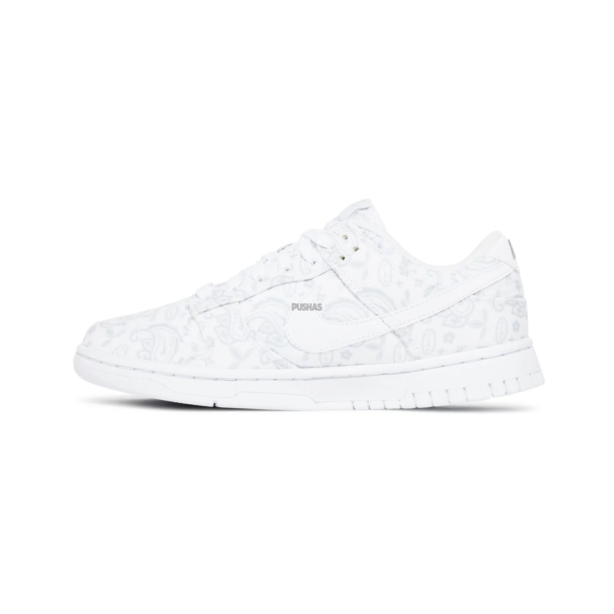 Nike Dunk Low 'White Paisley' Women's (2022) Abrasion Resistant Heel Traction Grip Pattern