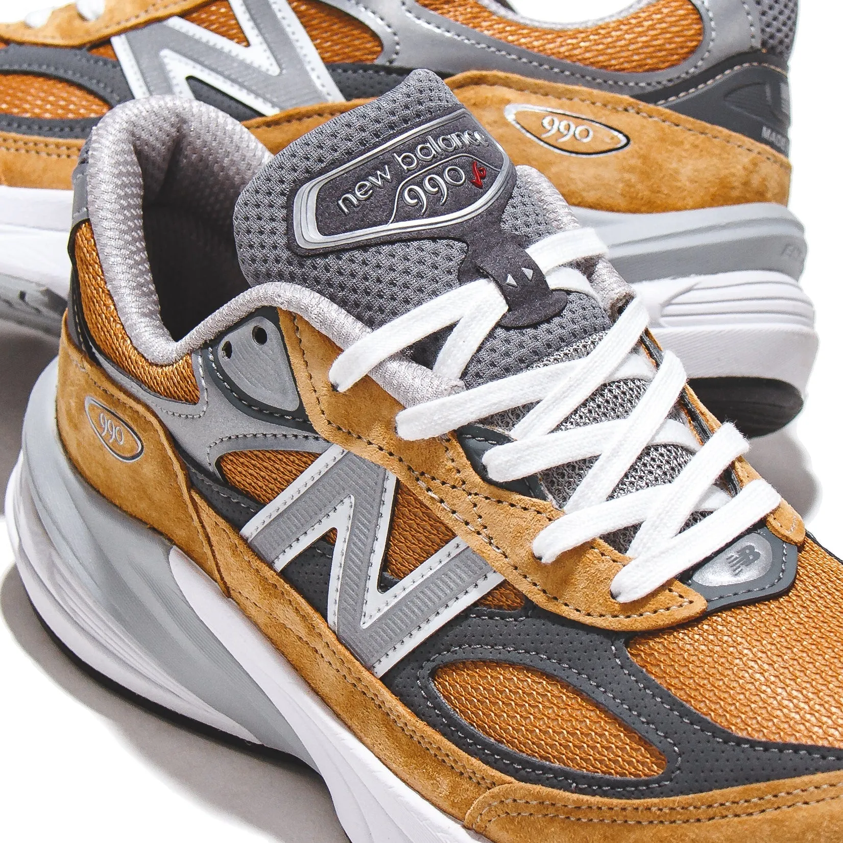 New Balance Unisex 990v6 Wheat Made In USA U990TN6 Composite Stabilizer Wings