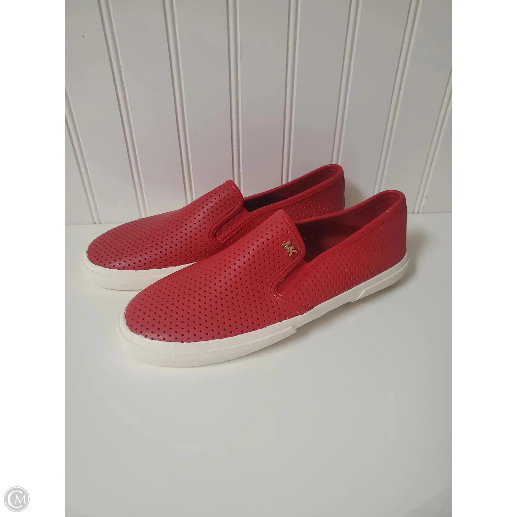 School Run Shoes Designer By Michael Kors In Red, Size: 6.5