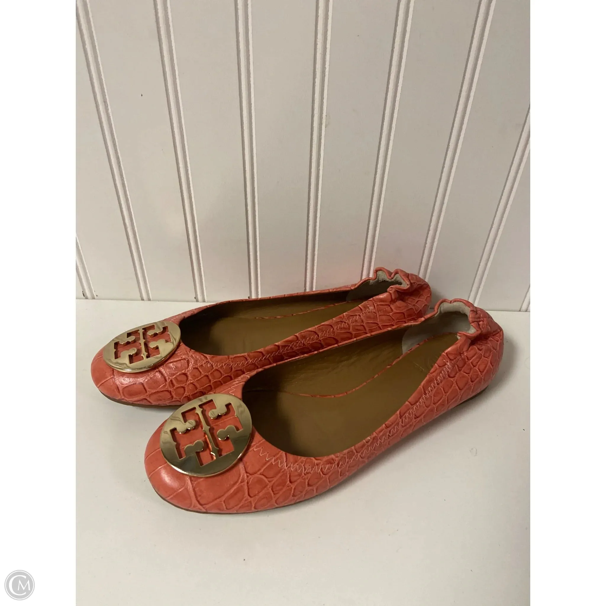 Shoes Designer By Tory Burch In Coral, Size: 9.5 Textured Grip Pattern