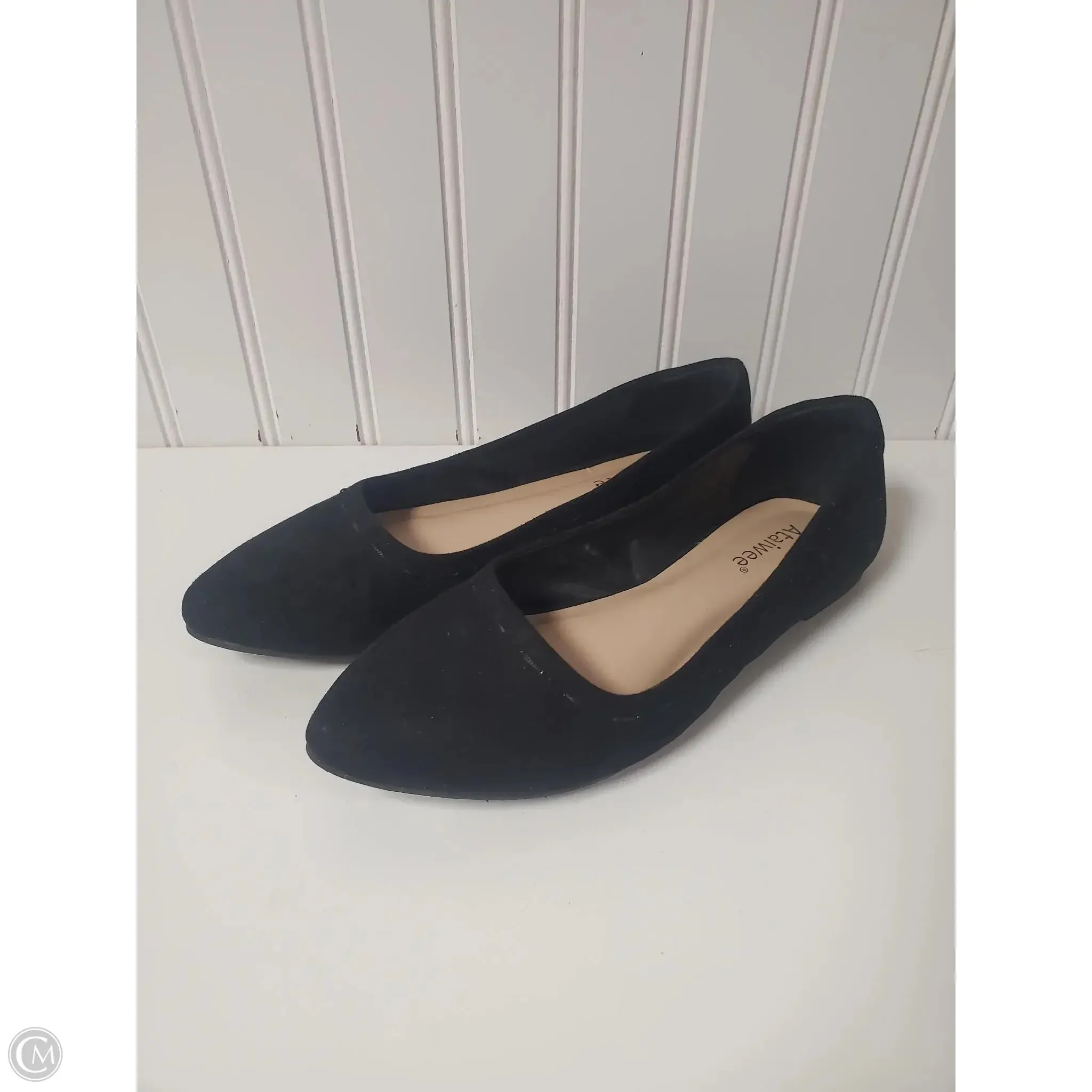 Shoes Flats By Clothes Mentor In Black, Size: 6 Warm Interior Travel Pair