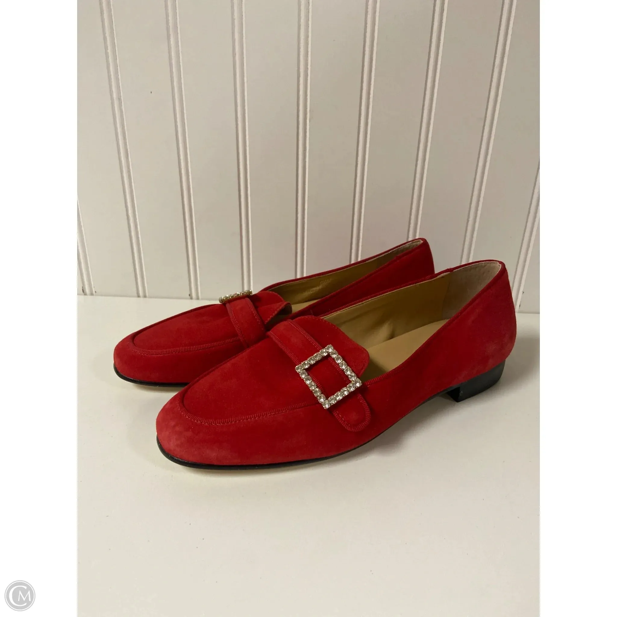 Comfortable Outsole Low Profile Silhouette Shoes Flats By Talbots In Red, Size: 6.5